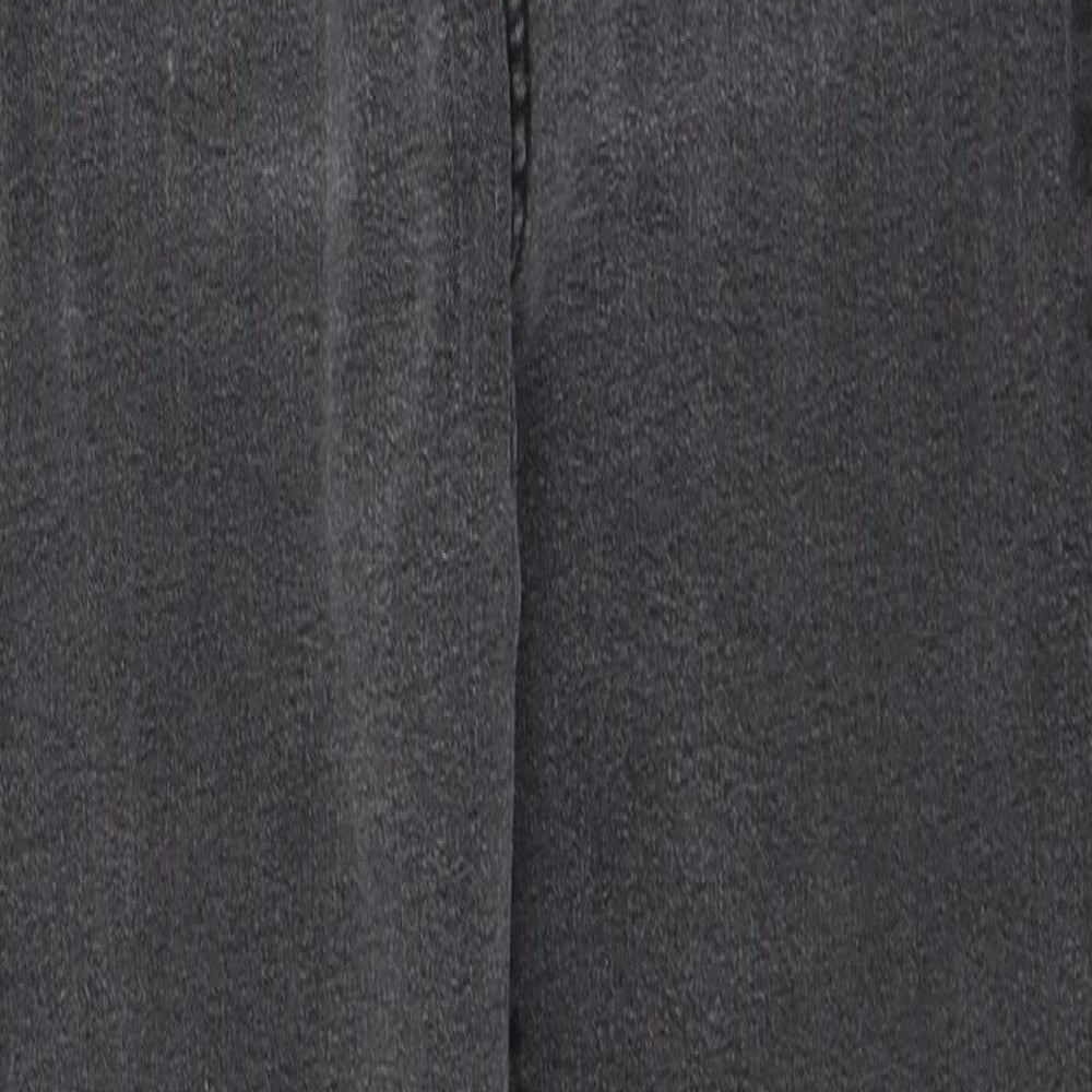 Denim & Co. Womens Grey  Cotton Skinny Jeans Size 14 L27 in Regular Button