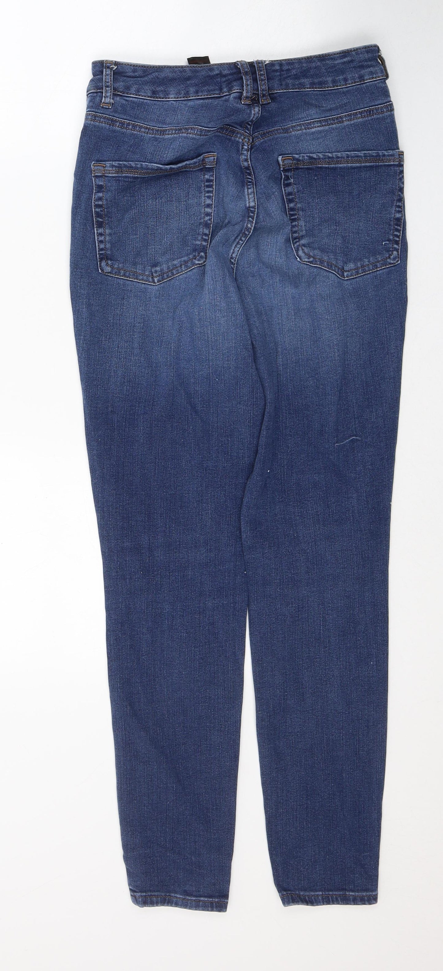 NEXT Womens Blue  Modacrylic Skinny Jeans Size 10 L27 in Regular Button