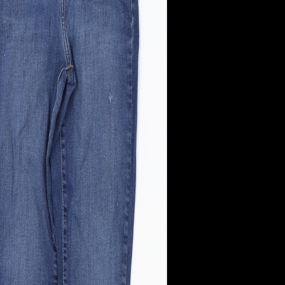 NEXT Womens Blue  Modacrylic Skinny Jeans Size 10 L27 in Regular Button