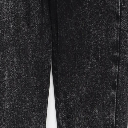 New Look Womens Black  Cotton Skinny Jeans Size 10 L28 in Regular Button