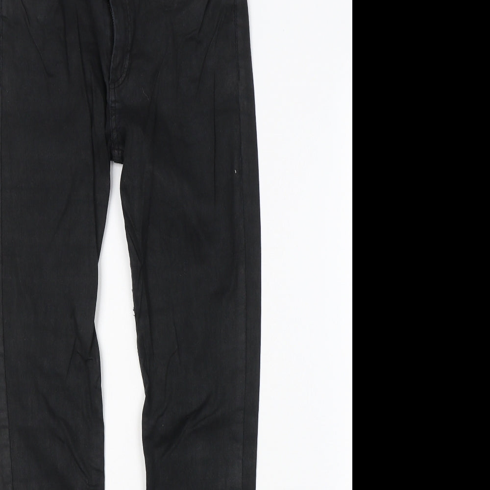Mango Womens Black  Cotton Skinny Jeans Size 8 L27 in Regular Button
