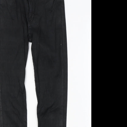 Mango Womens Black  Cotton Skinny Jeans Size 8 L27 in Regular Button