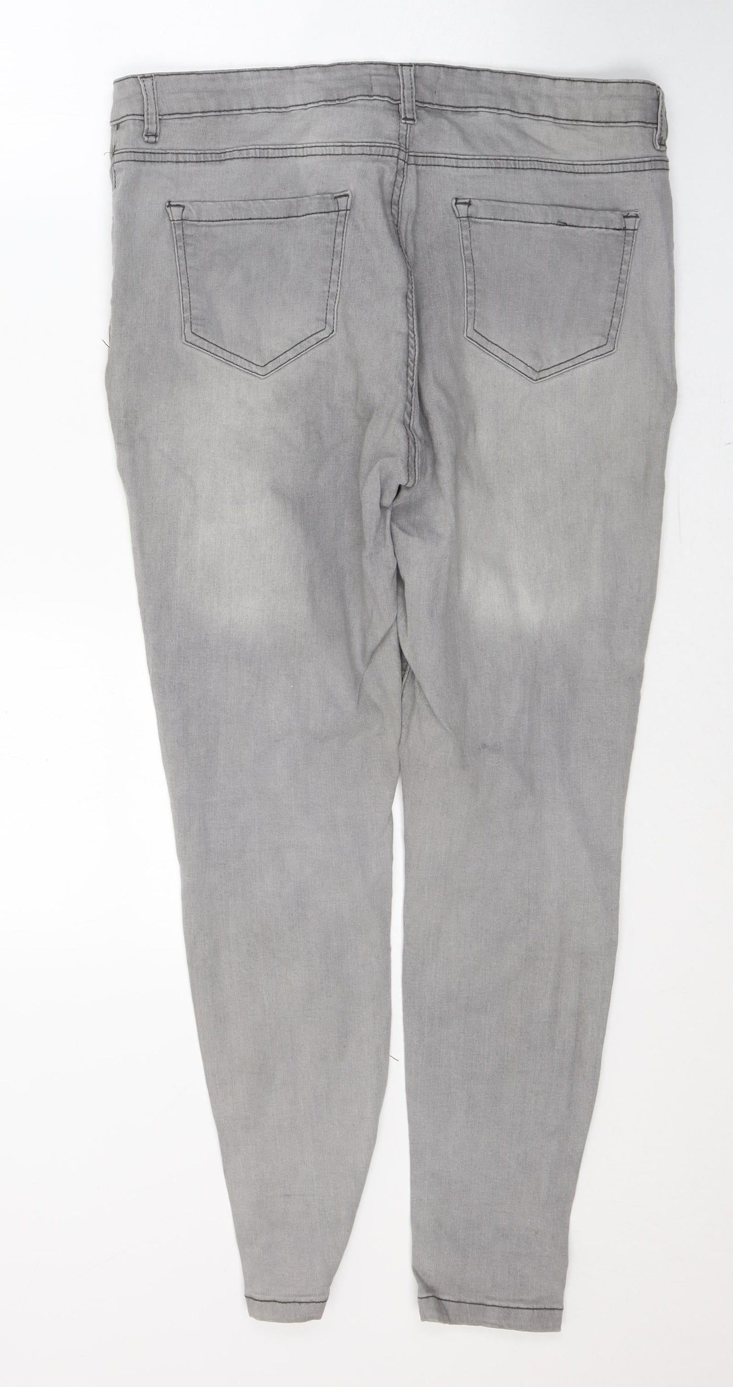 Womens UK Size 10 Studio Regular Fit Skinny Grey Jeans
