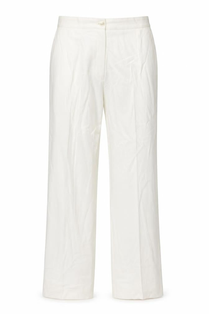 Hudson & Onslow Womens White  Polyester Trousers  Size 12 L30 in Regular Button