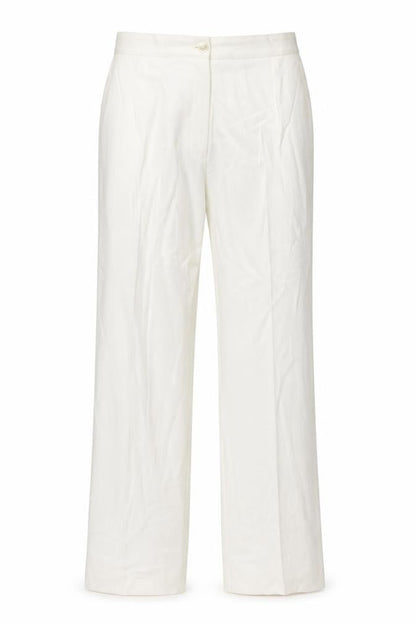 Hudson & Onslow Womens White  Polyester Trousers  Size 12 L30 in Regular Button