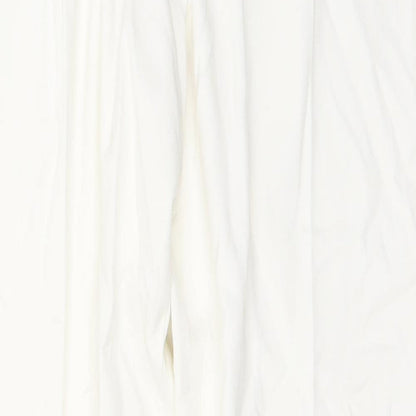 Hudson & Onslow Womens White  Polyester Trousers  Size 12 L30 in Regular Button