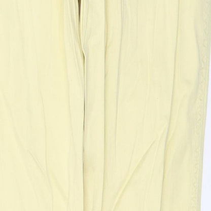 NEXT Womens Yellow  Cotton Straight Jeans Size 10 L28 in Regular Button