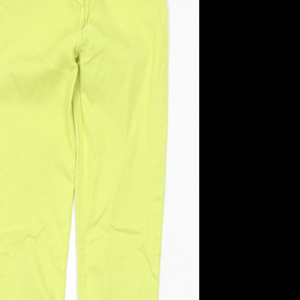 Johnnie B Womens Yellow  Cotton Skinny Jeans Size 28 in L27 in Regular Button - Neon Yellow