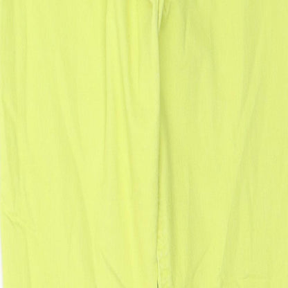 Johnnie B Womens Yellow  Cotton Skinny Jeans Size 28 in L27 in Regular Button - Neon Yellow