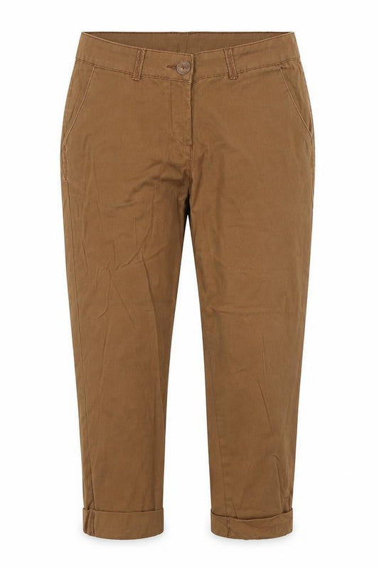 Womens UK Size 32 Preworn Regular Fit Cropped Brown Jeans