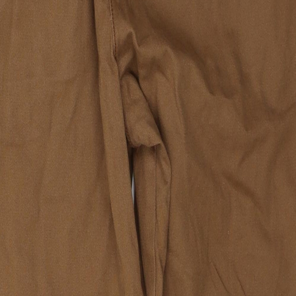 Womens UK Size 32 Preworn Regular Fit Cropped Brown Jeans