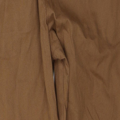 Womens UK Size 32 Preworn Regular Fit Cropped Brown Jeans