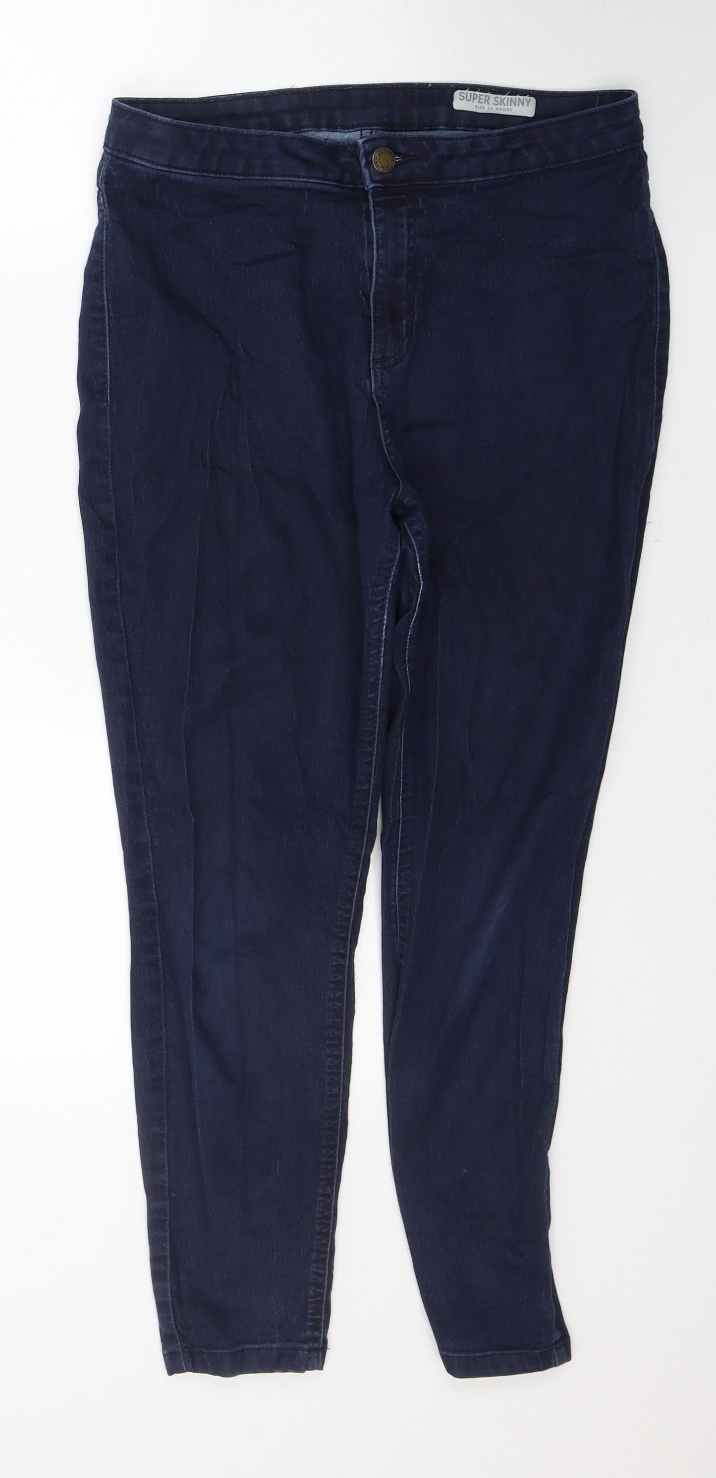 Womens UK Size 14 Marks and Spencer Regular Fit Skinny Blue Jeans