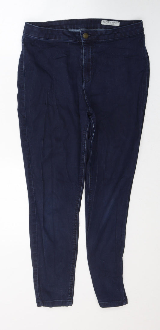 Womens UK Size 14 Marks and Spencer Regular Fit Skinny Blue Jeans