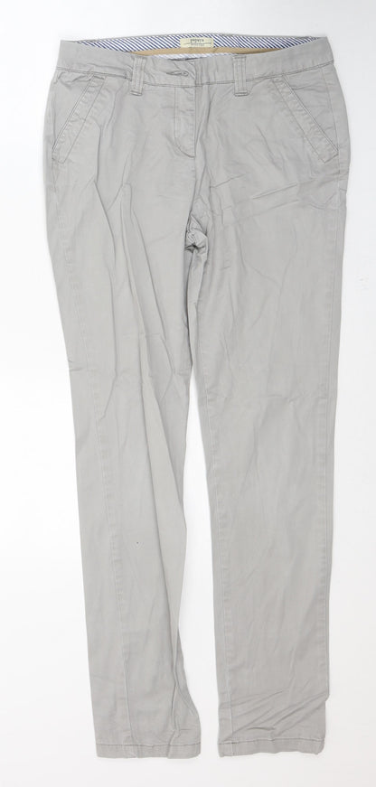Womens UK Size 10 Papaya Regular Fit Straight Grey Jeans