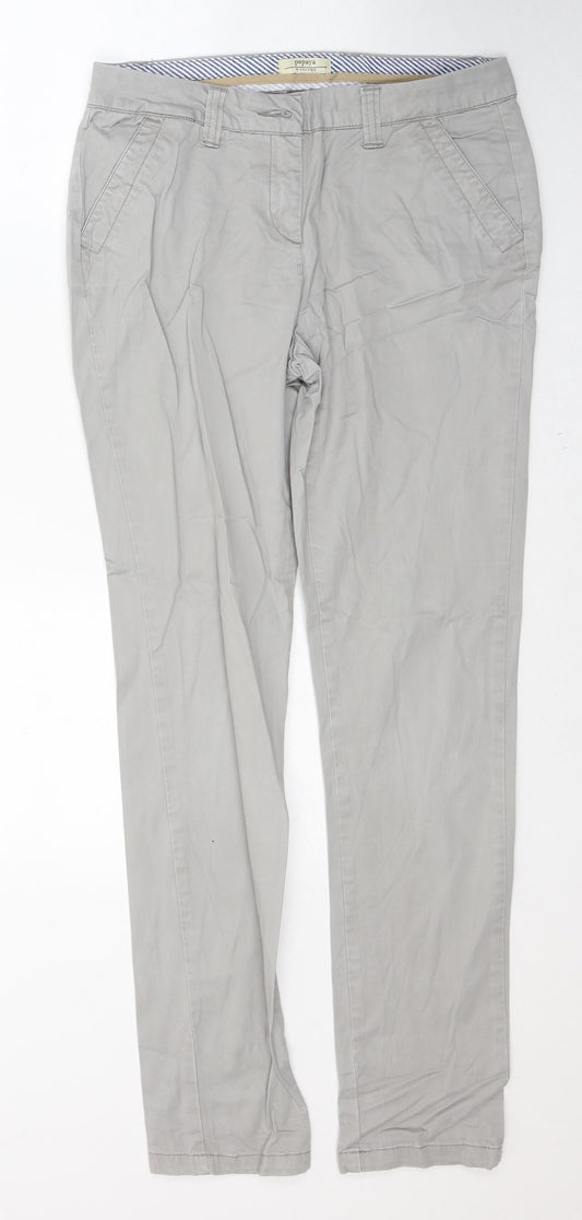 Womens UK Size 10 Papaya Regular Fit Straight Grey Jeans