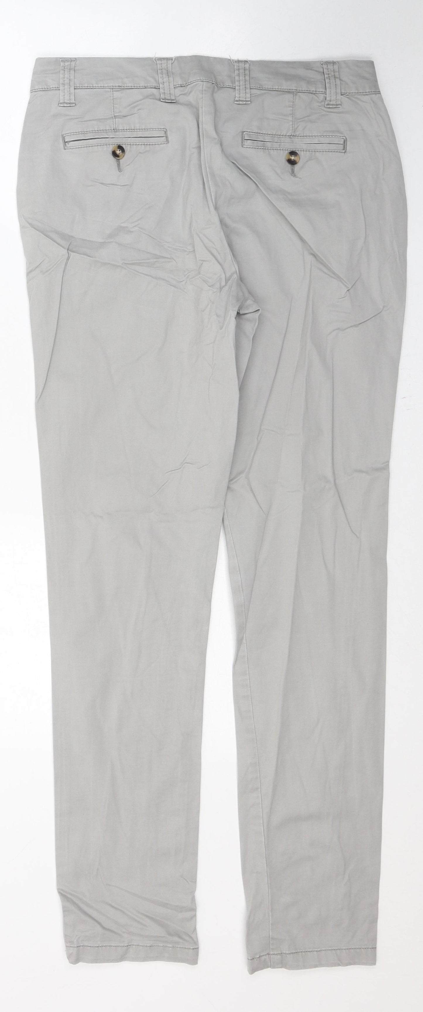Womens UK Size 10 Papaya Regular Fit Straight Grey Jeans