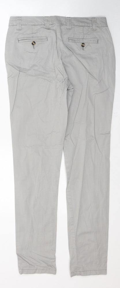 Womens UK Size 10 Papaya Regular Fit Straight Grey Jeans