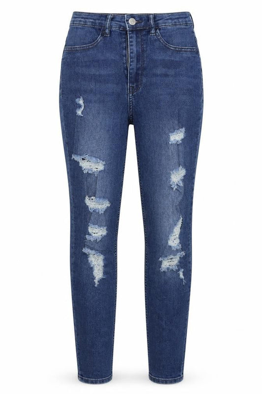Womens UK Size 8 Divided by H&M Regular Fit Skinny Blue Jeans