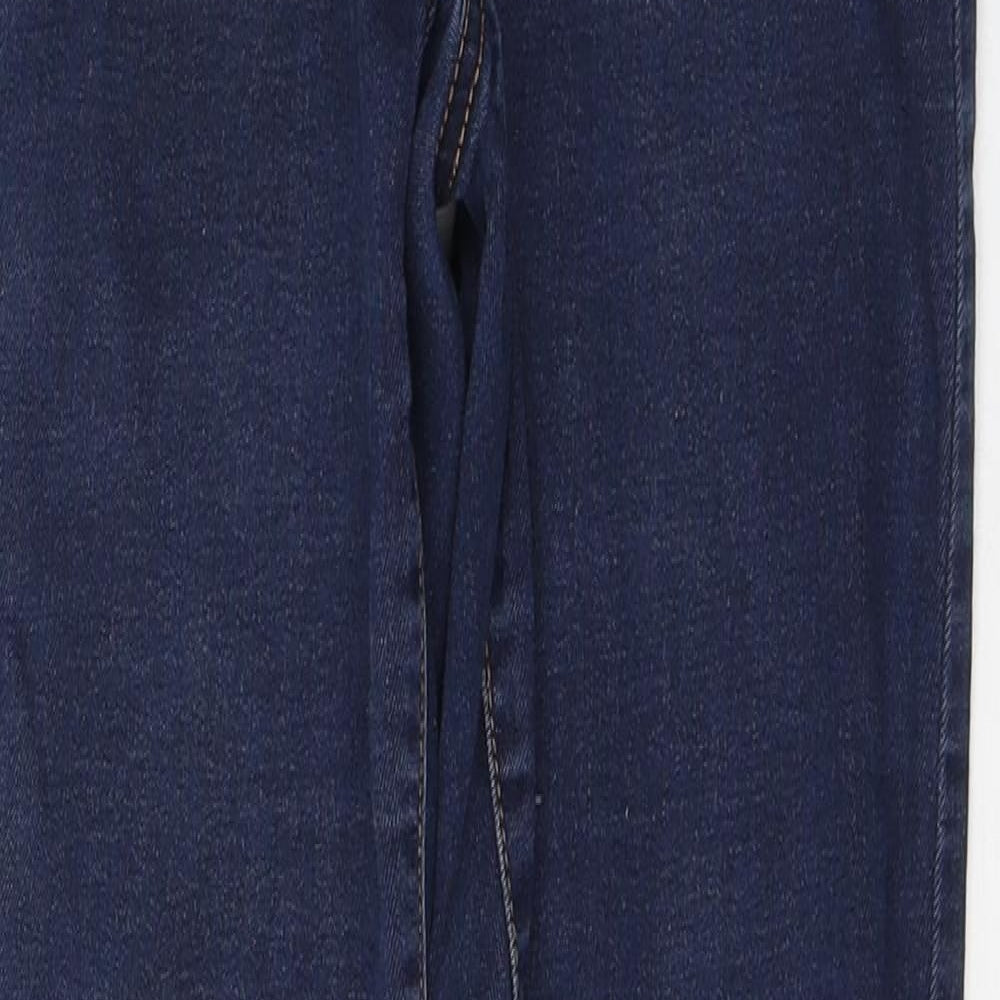 Denim & Co. Womens Blue  Cotton Skinny Jeans Size 6 L30 in Regular Button