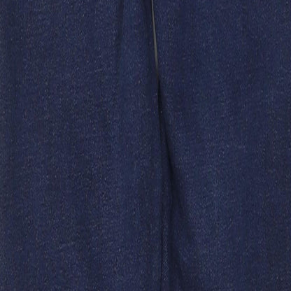 Denim & Co. Womens Blue  Cotton Skinny Jeans Size 6 L30 in Regular Button