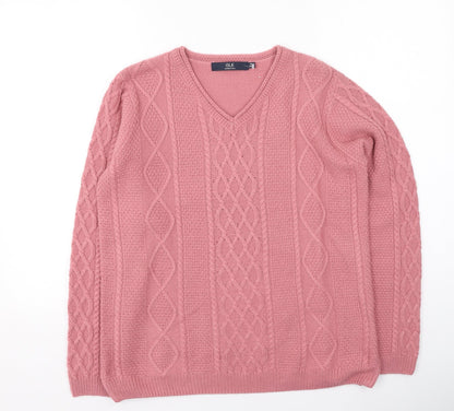 Womens UK Size M isle Pink Pullover Jumper