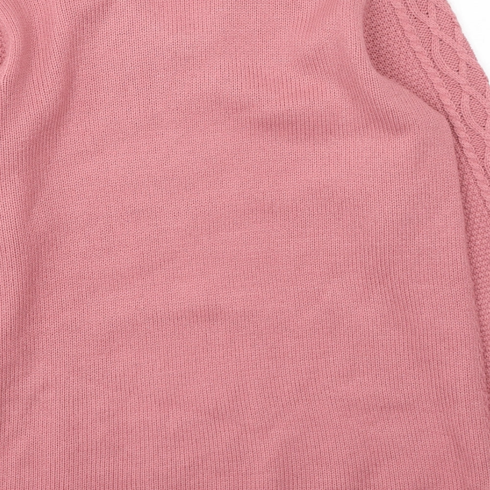 Womens UK Size M isle Pink Pullover Jumper