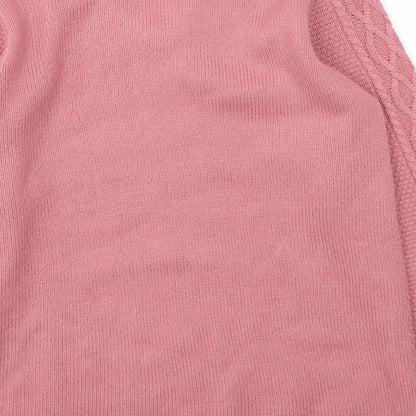 Womens UK Size M isle Pink Pullover Jumper
