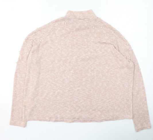 Womens UK Size M H&M Pink Pullover Jumper