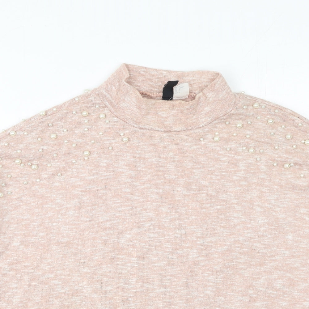 Womens UK Size M H&M Pink Pullover Jumper