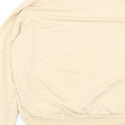 Preworn Womens Orange  Cotton Pullover Sweatshirt Size S