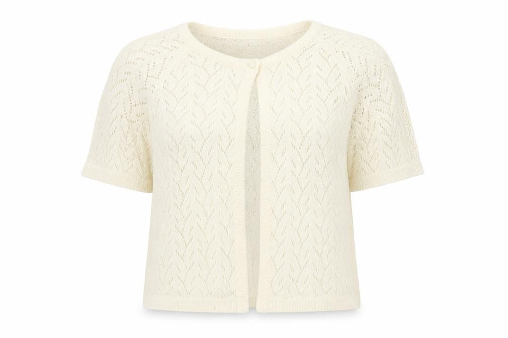 Womens UK Size L Nina Leonard Ivory Cardigan Jumper