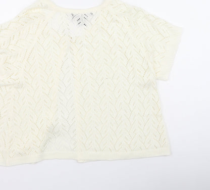 Womens UK Size L Nina Leonard Ivory Cardigan Jumper