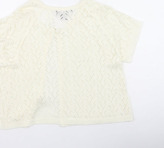 Womens UK Size L Nina Leonard Ivory Cardigan Jumper