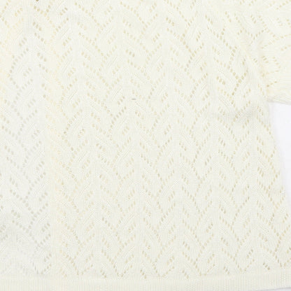 Womens UK Size L Nina Leonard Ivory Cardigan Jumper