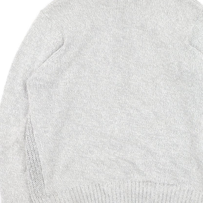 hle Mens Grey High Neck  Cotton Full Zip Jumper Size M