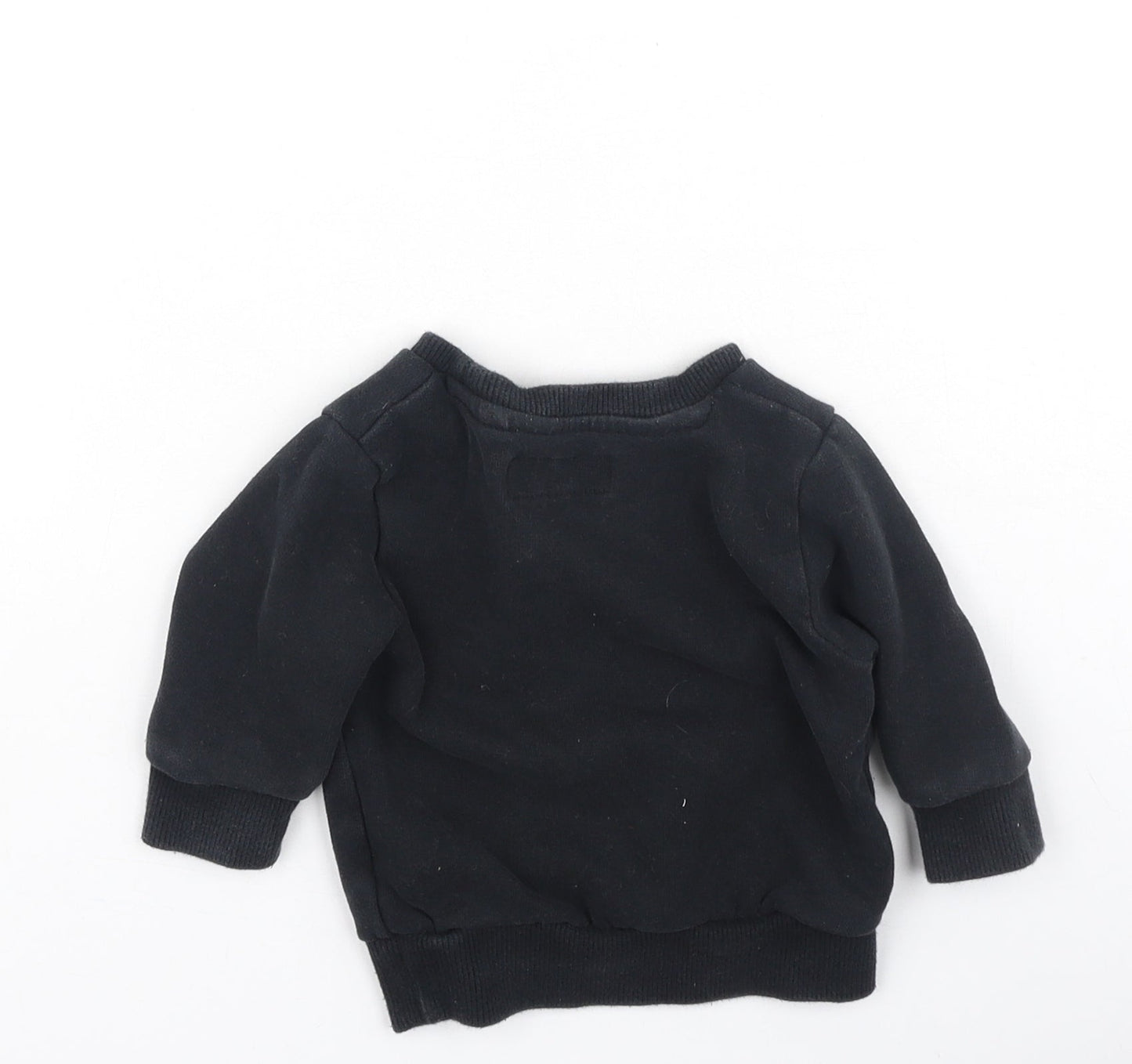 NEXT Baby Black  Cotton Pullover Jumper Size 3-6 Months   - Little Legend