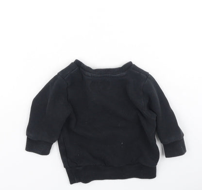 NEXT Baby Black  Cotton Pullover Jumper Size 3-6 Months   - Little Legend