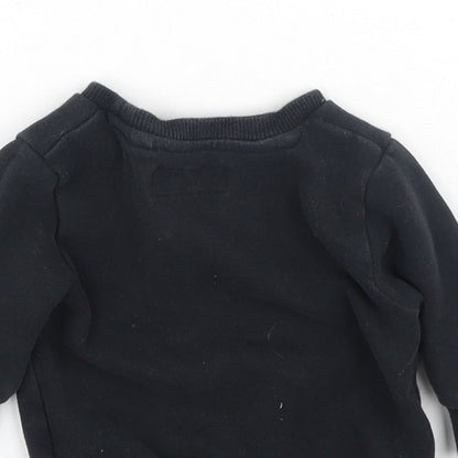 NEXT Baby Black  Cotton Pullover Jumper Size 3-6 Months   - Little Legend