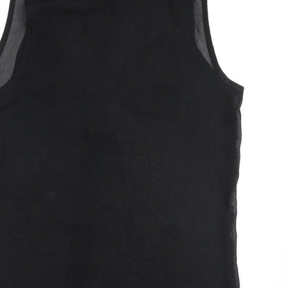RT Womens Black  Polyester Basic Blouse Size XL Collared