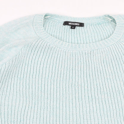Missguided Womens Blue Round Neck  Acrylic Pullover Jumper Size 12