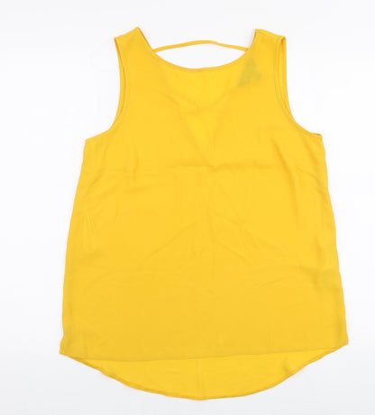 Womens UK Size 10 Dorothy Perkins Yellow Camisole Blouse