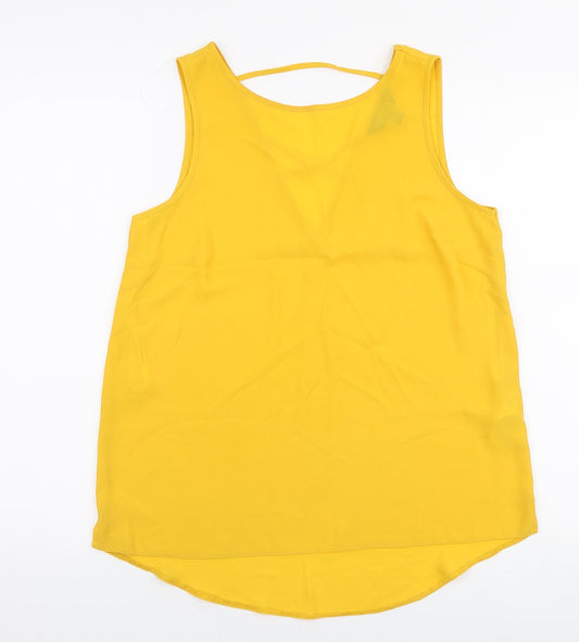 Womens UK Size 10 Dorothy Perkins Yellow Camisole Blouse