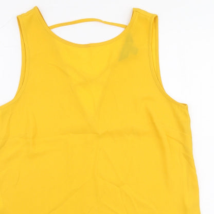 Womens UK Size 10 Dorothy Perkins Yellow Camisole Blouse