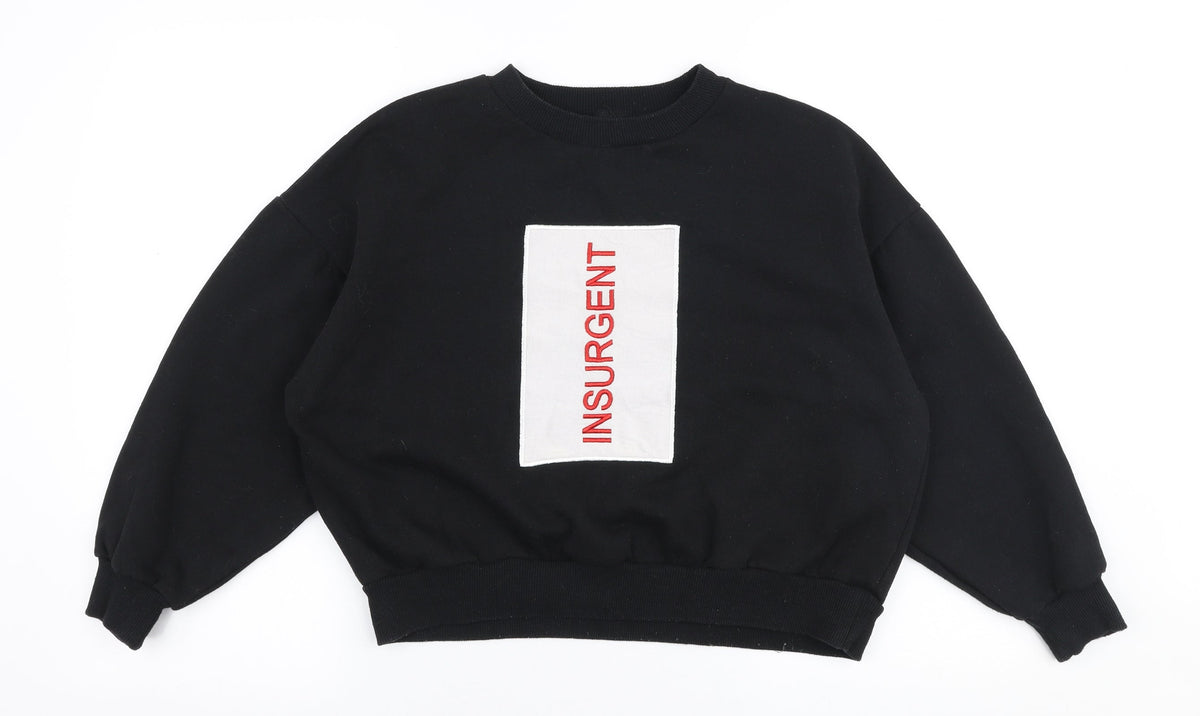 Preworn Womens Black  Polyester Pullover Sweatshirt Size XS  Pullover - Insurgent