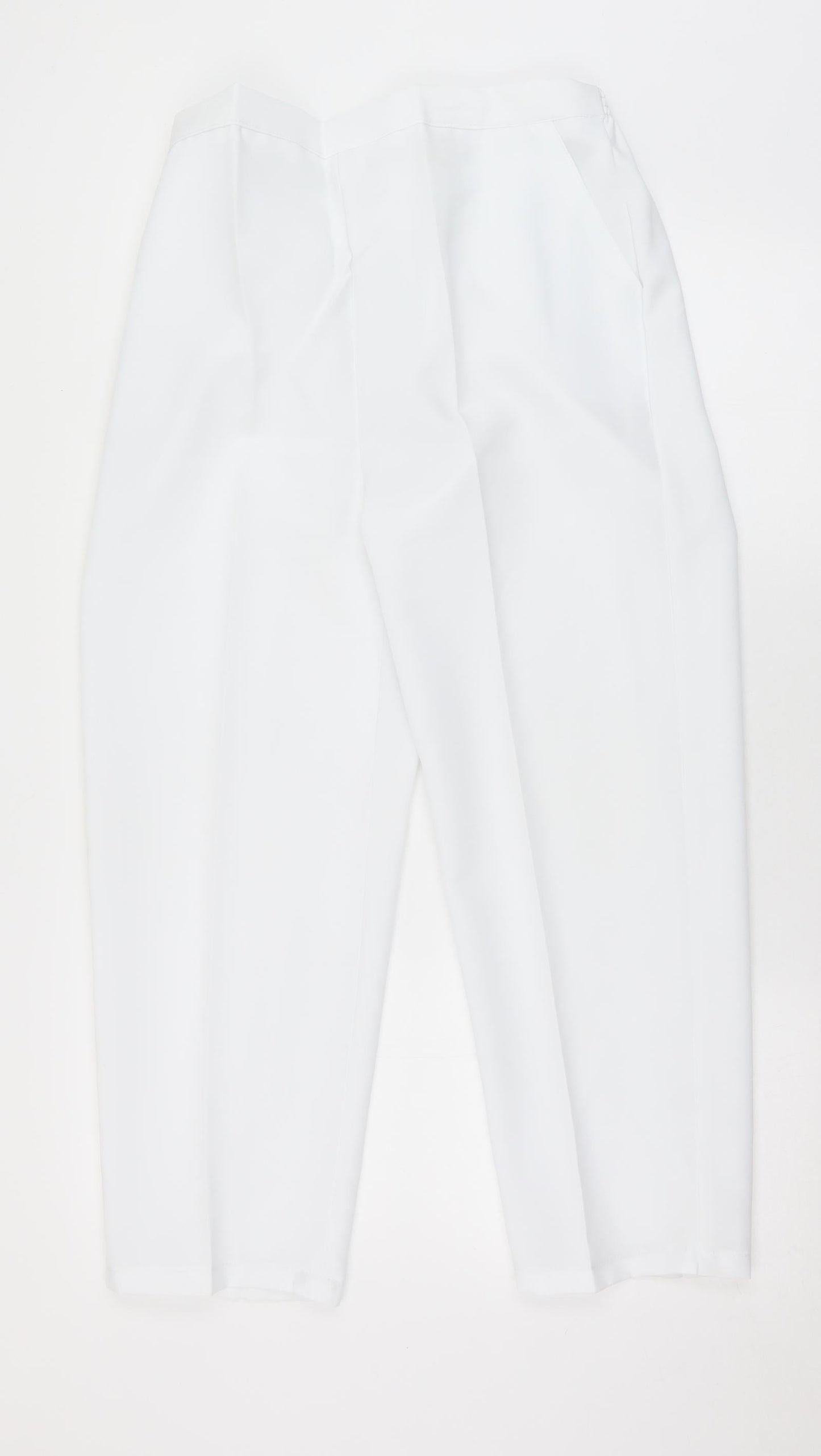 Womens UK Size 16 Preworn Regular Fit  White Trousers