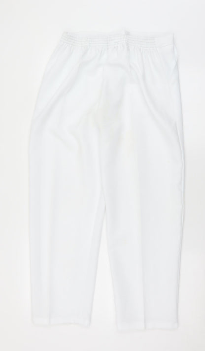 Womens UK Size 16 Preworn Regular Fit  White Trousers