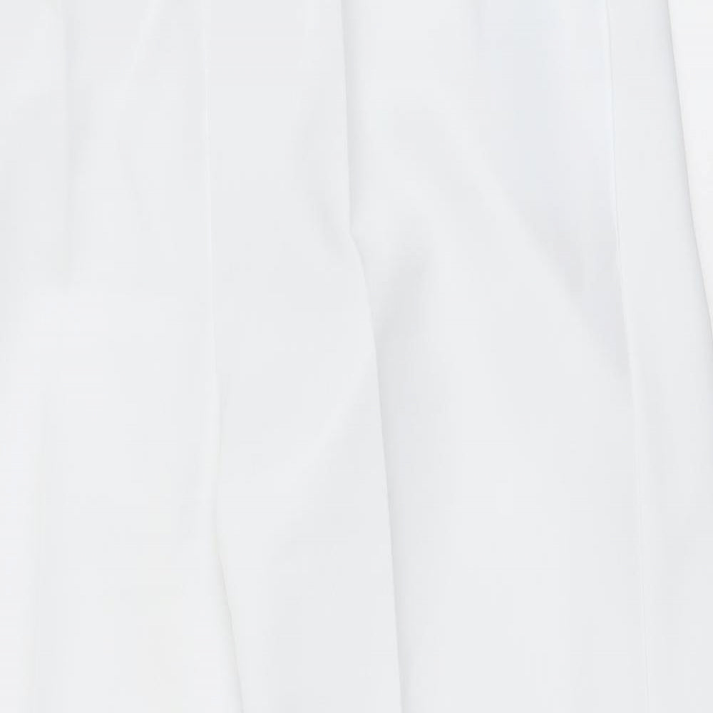 Womens UK Size 16 Preworn Regular Fit  White Trousers