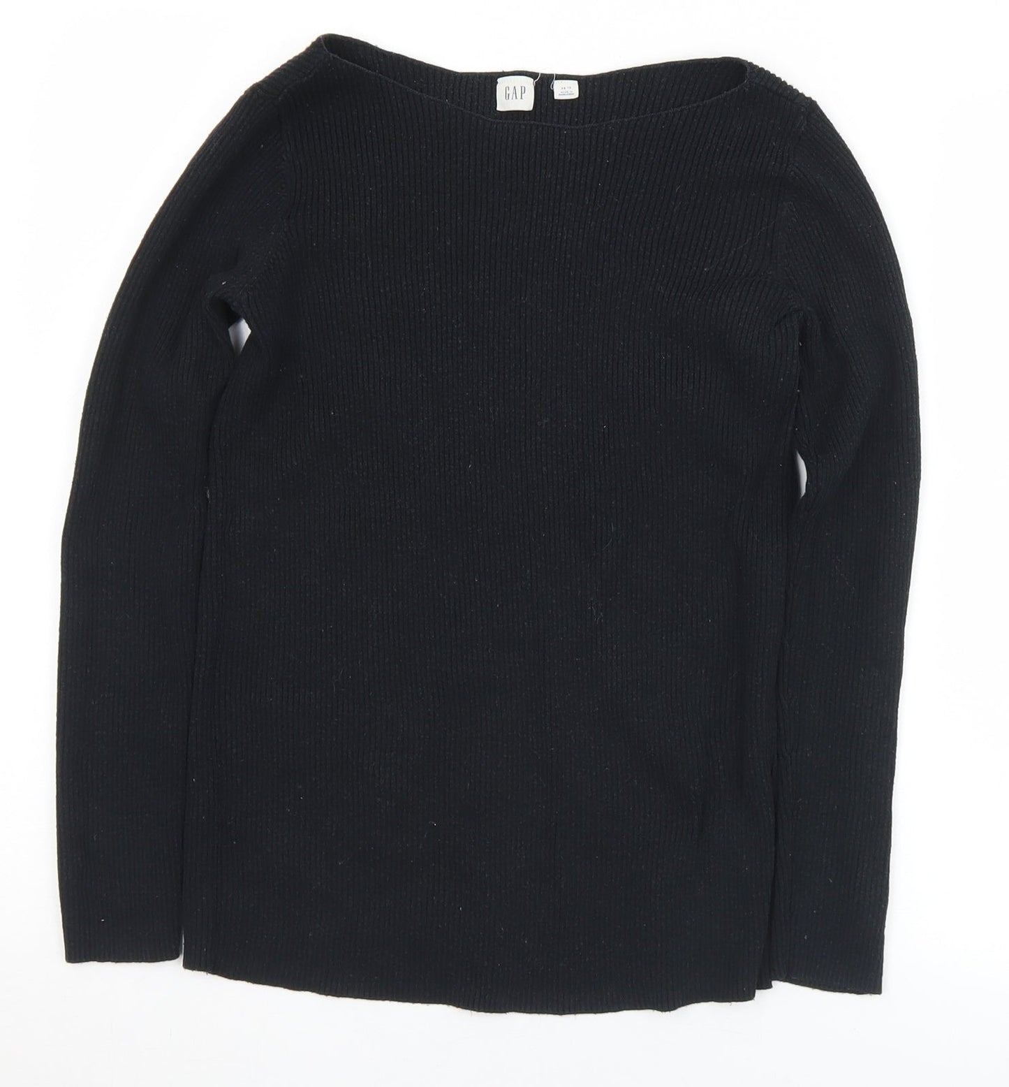 Gap Womens Black Boat Neck  Cotton Pullover Jumper Size XS