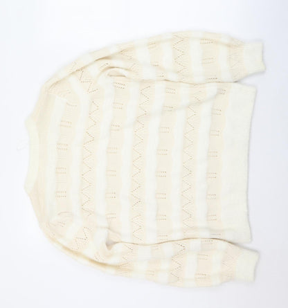 Womens UK Size M Matalan White Pullover Jumper